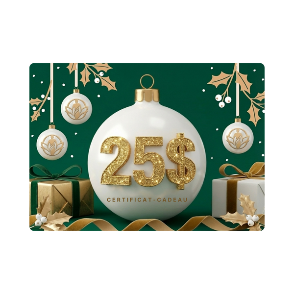 Certificat-Cadeau de 25$ Des Fêtes